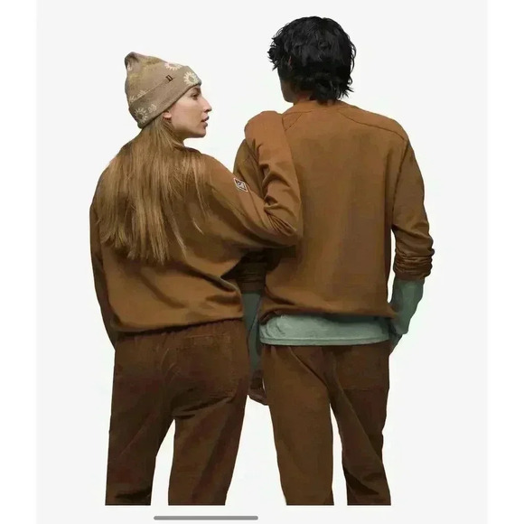 Prana NWT SnakeBite XS Gender Neutral Sweatshirt Tan Brown Outdoor Hike Workout - Picture 3 of 14